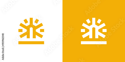Dual meaning logo combining home and sun elements, symbolizing warmth, comfort, positivity, sustainable living, and a bright future for residential lifestyles.