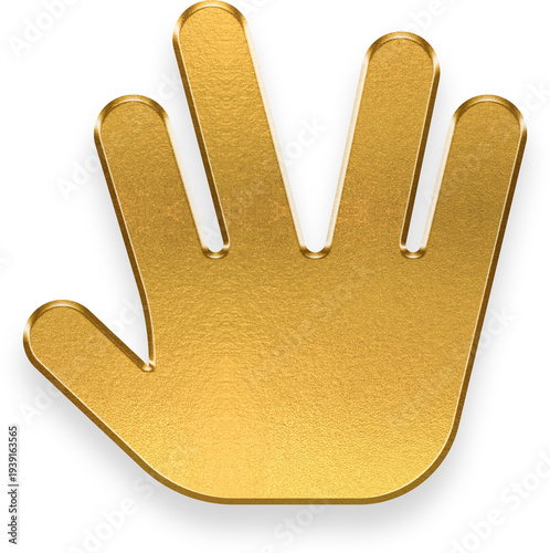 Slika na platnu gold hand spock icon on transparent background