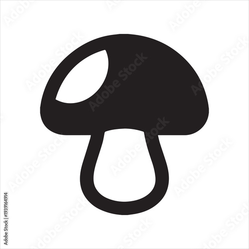 Simple outlined mushroom icon with a clean stroke design