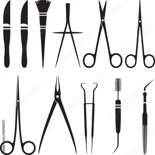 Professional Surgical Medical Instrument Set, art work