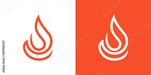 Dual meaning logo combining fire elements, symbolizing energy, passion, transformation, strength, and a powerful spirit of innovation and determination.