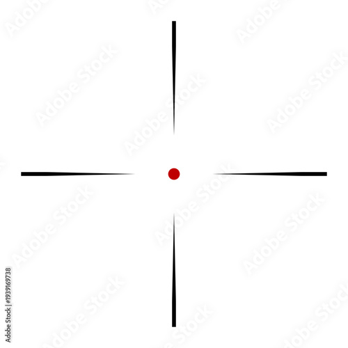 Sniper rifle aim isolated on transparent background. Crosshair target choose destination icon. Aim shoot focus cursor. Bullseye mark targeting. Game aiming sight dot pointer. Vector PNG