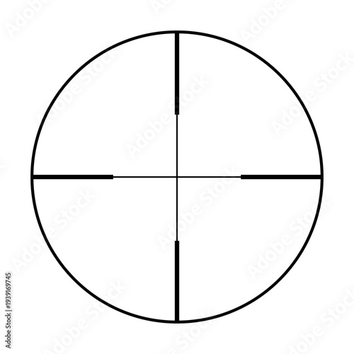 Sniper rifle aim isolated on transparent background. Crosshair target choose destination icon. Aim shoot focus cursor. Bullseye mark targeting. Game aiming sight dot pointer. Vector PNG