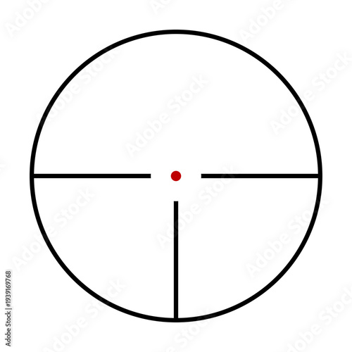 Sniper rifle aim isolated on transparent background. Crosshair target choose destination icon. Aim shoot focus cursor. Bullseye mark targeting. Game aiming sight dot pointer. Vector PNG