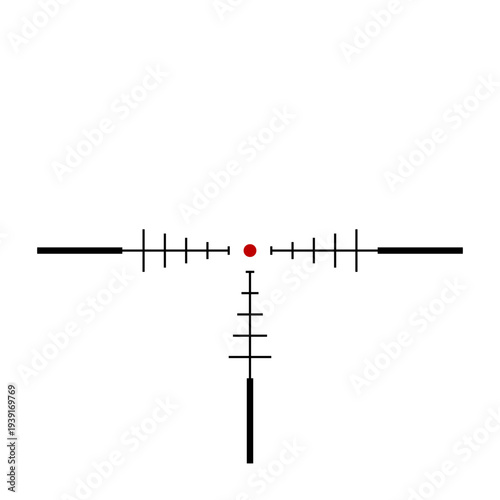 Sniper rifle aim isolated on transparent background. Crosshair target choose destination icon. Aim shoot focus cursor. Bullseye mark targeting. Game aiming sight dot pointer. Vector PNG