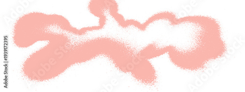 Light pink abstract spray paint cloud with fine particle texture on white background, modern graphic element