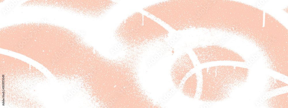Fototapeta premium Soft Peach Spray Paint Background with Swirls and Drips - Abstract Artistic Texture