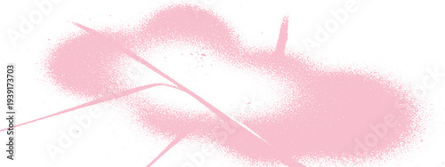 Pink spray paint abstract shape and lines, modern artistic background element