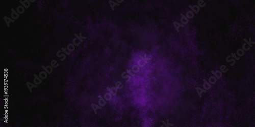 Freeze motion explosion of purple powder dust on a black background. abstract background with a textured gradient effect, suitable for wallpapers or graphic designs. Purple Smoke Cloudscape Texture.