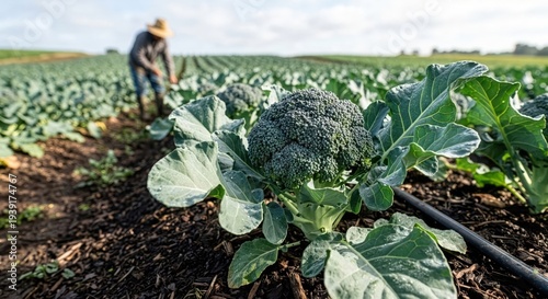 broccoli farming, view of a broccoli farm, superfood 