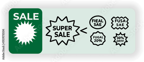 Set of eco friendly sale labels and icons vector illustration