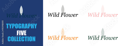 Modern 'Wild Flower' typography collection showcasing elegant font styles for creative graphic design and branding projects.