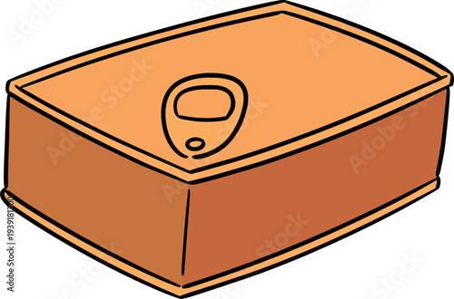 Hand drawn illustration of aluminum can
