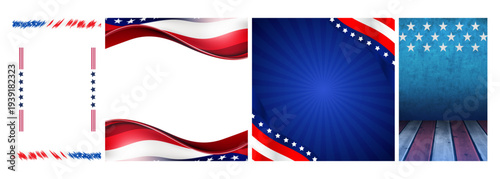 American Flag Themed Backgrounds Featuring Stars, Stripes, and Patriotic Colors for Celebrations