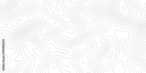 Abstract terrain contour line seamless pattern geometric landscape grid map exploration technology background white design