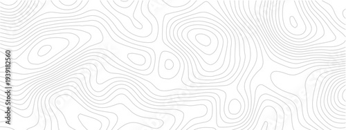 Abstract terrain contour line seamless pattern geometric landscape grid map exploration technology background white design