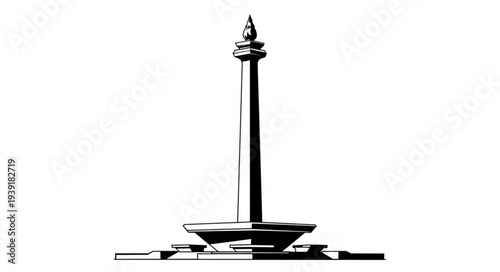 Monas Monument in Jakarta, Indonesia, a towering symbol of independence and national pride.