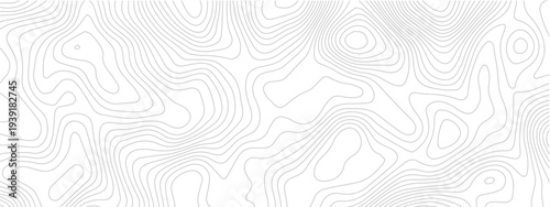 Topographic contour line seamless pattern abstract geometric landscape grid map exploration white background design