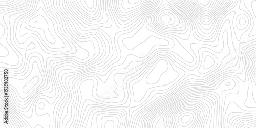 Topographic contour line seamless pattern abstract geometric landscape grid map exploration white background design