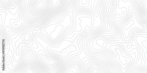 Topographic contour line seamless pattern abstract geometric landscape grid map exploration white background design