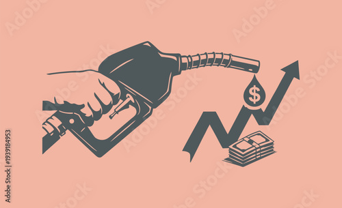 Gasoline and diesel fuel icon set on white background, Fuel pump nozzle sign. Gasoline, Gas station icon. Vector illustration of fueling nozzle gasoline, diesel, gas isolated on white background. Petr