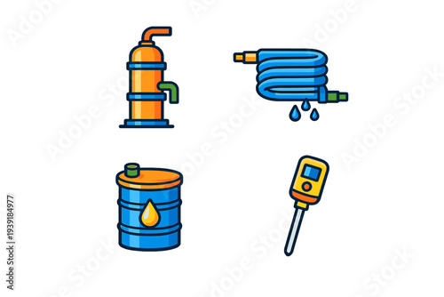 Equipment used for water management and temperature measurement in