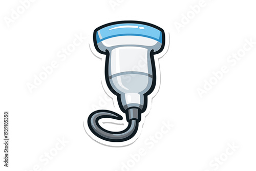 Graphic showing a device used for medical or dental procedures with a