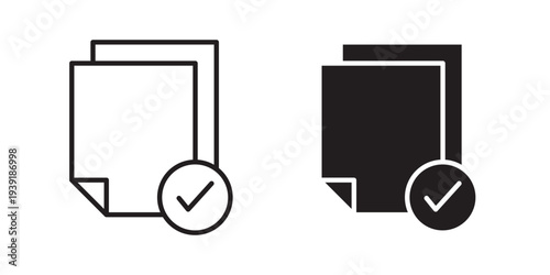 Accept document icon vector illustration designs pack. EPS10