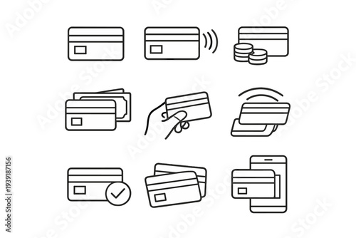 Different ways to use cards for payment in various activities like