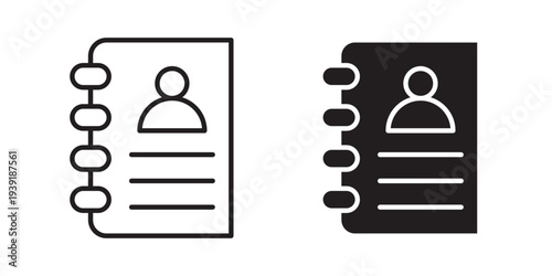 Address book icon vector illustration designs pack. EPS10