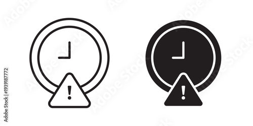 Alarm exclamation icon vector illustration designs pack. EPS10