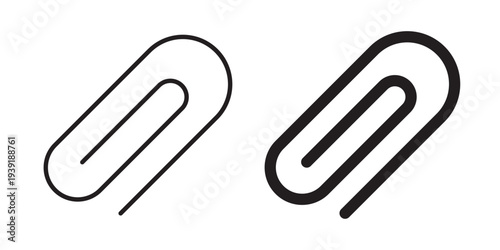 Attachment clip icon vector illustration designs pack. EPS10
