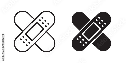 Band aid icon vector illustration designs pack. EPS10