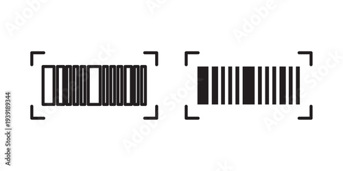 Barcode read icon vector illustration designs pack. EPS10