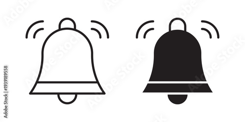 Bell ring icon vector illustration designs pack. EPS10