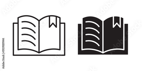 Book bookmark icon vector illustration designs pack. EPS10