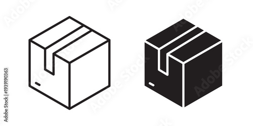 Box icon vector illustration designs pack. EPS10