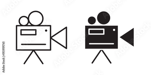 Camcorder icon vector illustration designs pack. EPS10