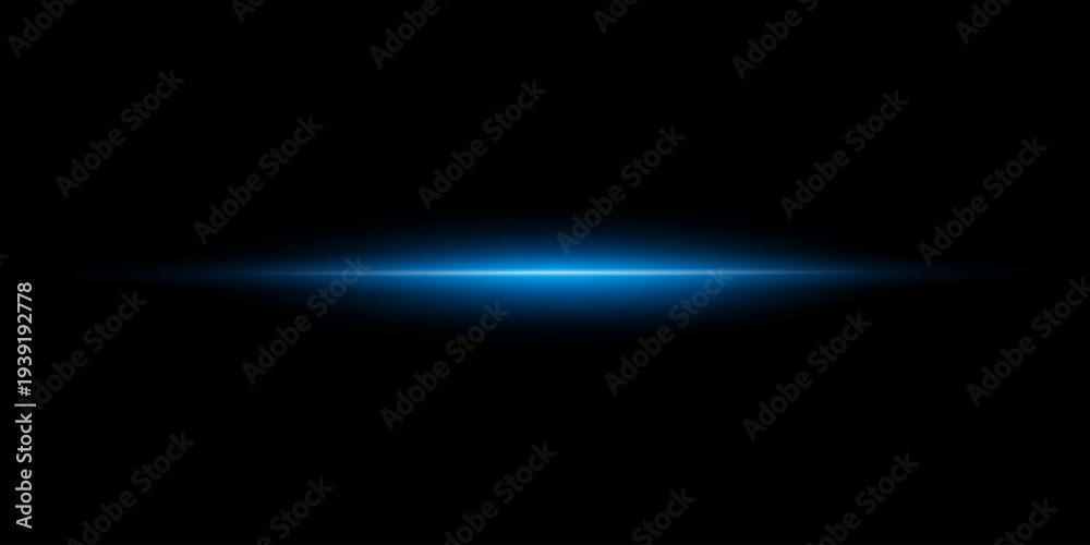 Φωτογραφία Glowing blue flare laser, Light blue effect reflections, neon beam over dark abs