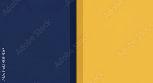 Abstract color block design with a dark figure silhouette