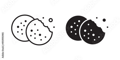 Cookie icon vector illustration designs pack. EPS10