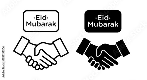 Handshaking icons pack. vector illustrations designs