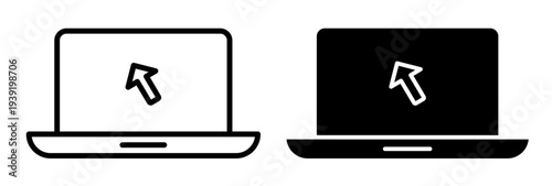 Laptop icons pack. vector illustrations designs