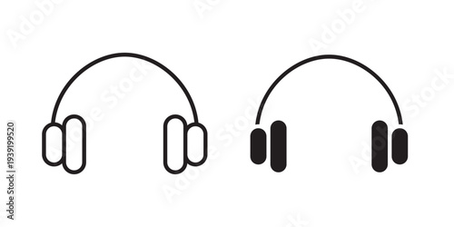 Headset icon vector illustration designs pack. EPS10