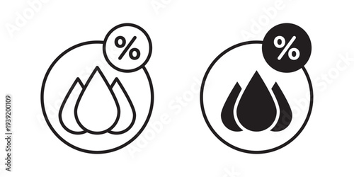 Humidity icon vector illustration designs pack. EPS10
