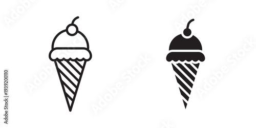 Ice cream icon vector illustration designs pack. EPS10