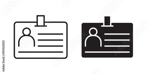 ID badge icon vector illustration designs pack. EPS10