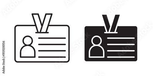 ID badge icon vector illustration designs pack. EPS10