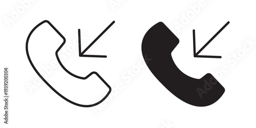 Incoming Call icon vector illustration designs pack. EPS10
