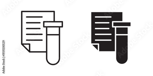 Lab report icon vector illustration designs pack. EPS10